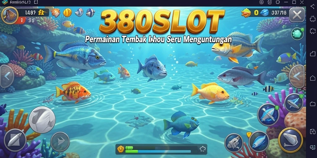 Tampilan menarik dari gameplay Tembak Ikan di 380SLOT.