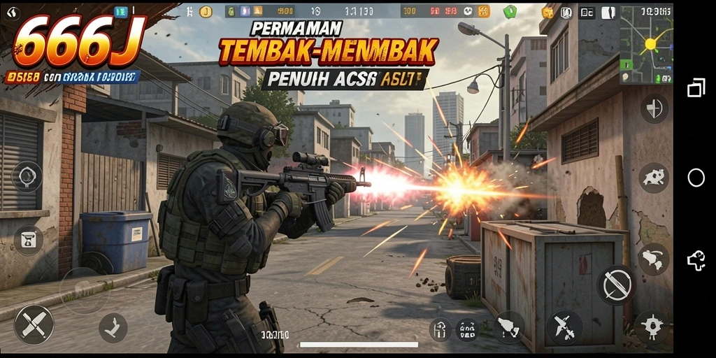 Tampilan gameplay TPS yang seru dan mendebarkan.