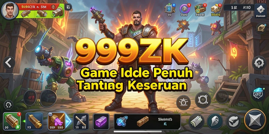 Screenshot utama 999ZK menampilkan aksi seru dalam gameplay Idle.