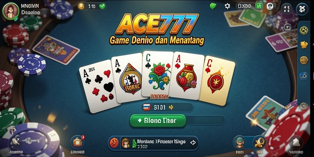 Tampilan gameplay utama ACE777 yang seru dan interaktif.
