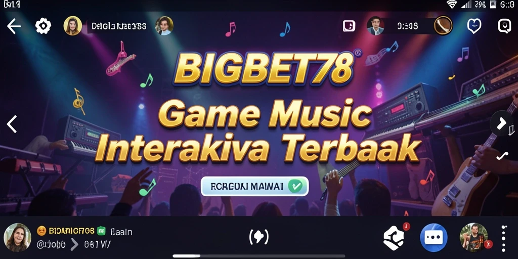 Screenshot menampilkan gameplay seru BIGBET78 dengan musik interaktif.