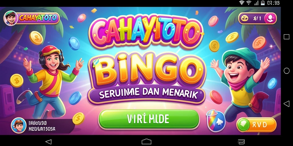 Screenshot CAHAYATOTO menunjukkan antarmuka permainan Bingo yang menarik.