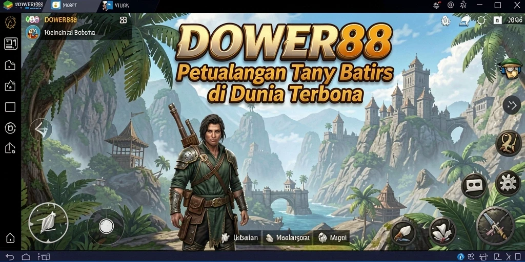 Screenshot gameplay <strong>DOWER88</strong> menampilkan eksplorasi dunia terbuka yang luas.