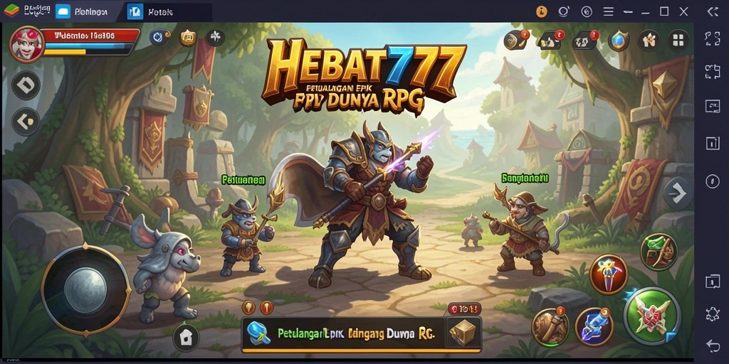 Tampilan menakjubkan dari gameplay HEBAT777 yang mendebarkan.