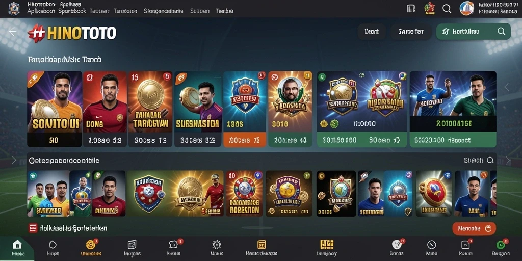 Tampilan menarik dari gameplay taruhan Sportsbook HINOTOTO.