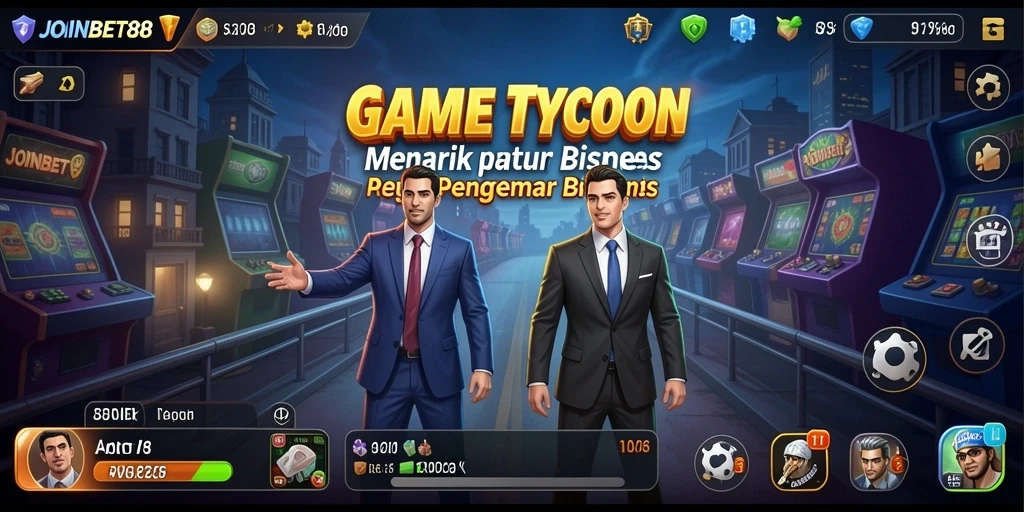 Tangkapan layar gameplay <strong>JOINBET88</strong> menunjukkan aksi mengelola bisnis yang seru.