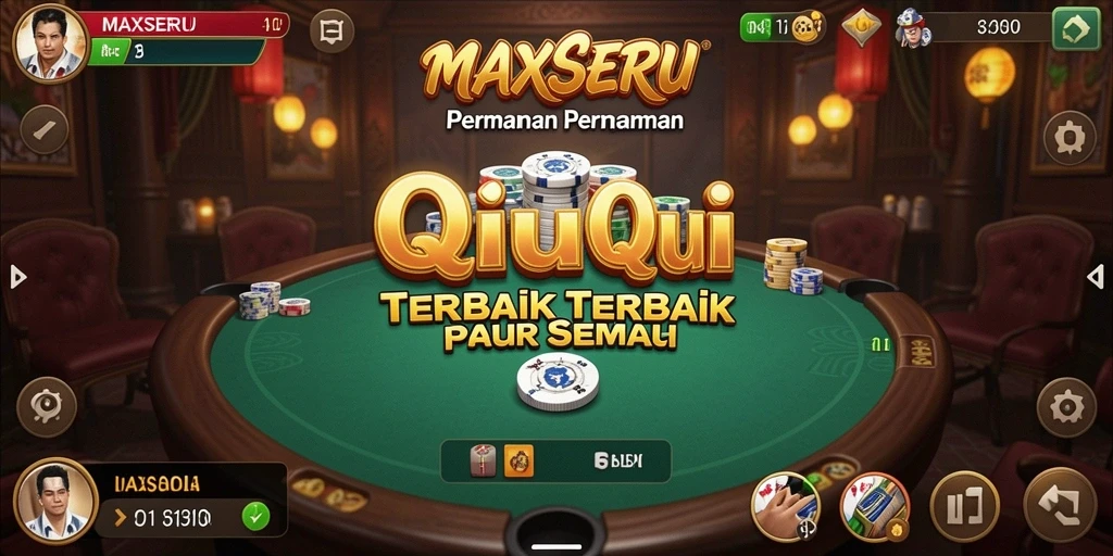 Tampilan gameplay QiuQiu di MAXSERU yang menegangkan dan seru.