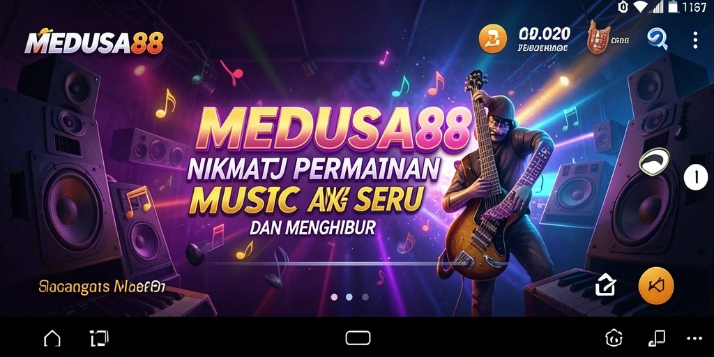 Screenshot MEDUSA88 menampilkan gameplay musik seru dan interaktif.