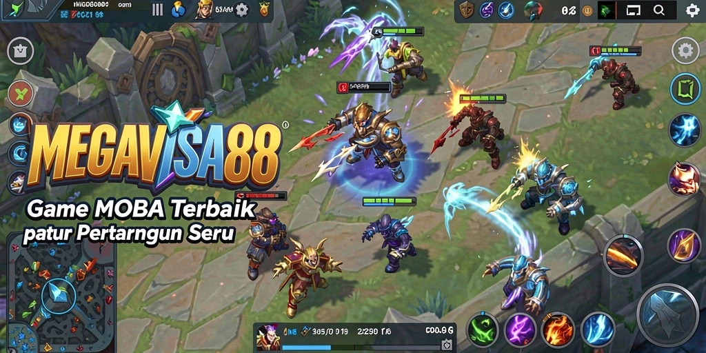 Tampilan gameplay MOBA yang seru dan menarik di MEGAVISA88.