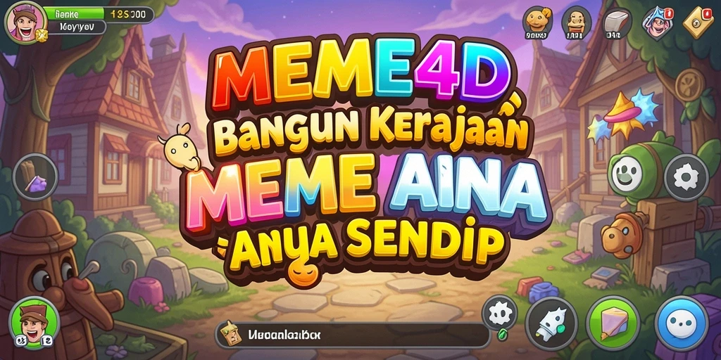 Screenshot menunjukkan gameplay seru dalam menciptakan meme.
