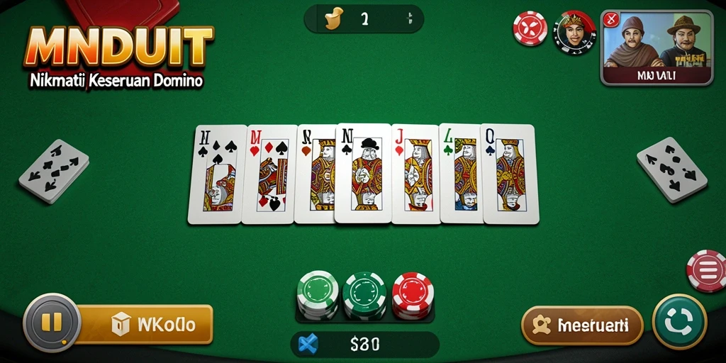 Tampilan gameplay MNDUIT menampilkan keseruan permainan Domino.