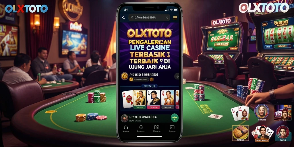 Screenshot gameplay OLXTOTO yang menampilkan dealer langsung dan suasana permainan.