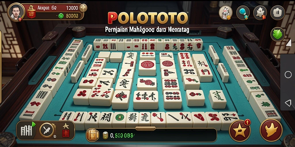 Screenshot gameplay POLOTOTO dengan tampilan Mahjong yang menarik.
