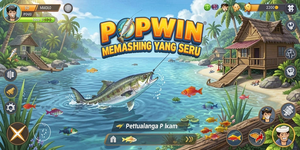 Tangkapan ikan yang mengesankan dalam gameplay POPWIN.