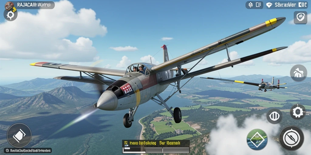 Tangkapan layar menunjukkan gameplay menarik dari RAJACAIR.
