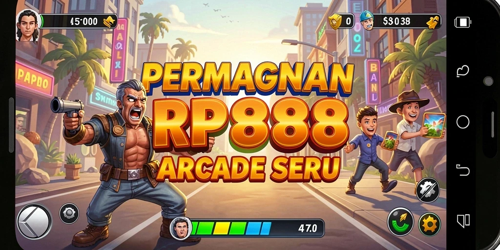 Tangkapan layar <strong>RP888</strong> yang menunjukkan gameplay Arcade yang menarik dan menantang.