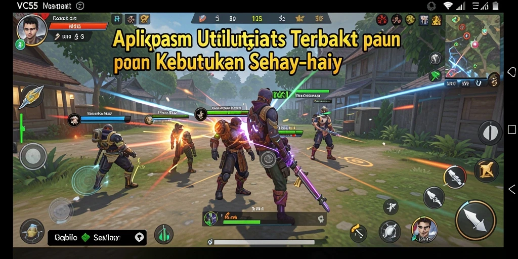 Tampilan antarmuka VC55 dengan berbagai fitur utilitas.