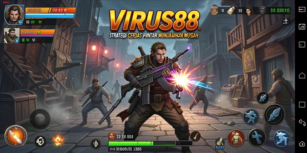 Tampilan menarik gameplay strategi di VIRUS88.
