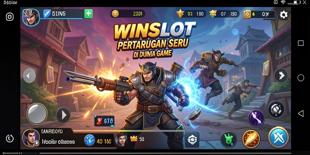 Tangkapan layar gameplay intens <strong>WINSLOT</strong> menunjukkan aksi pertarungan mendebarkan.
